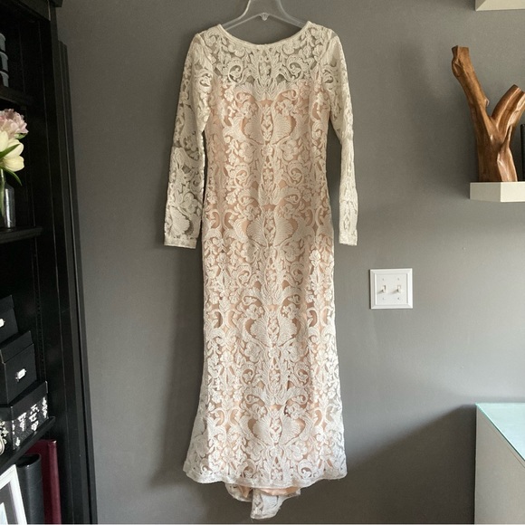 Tadashi Shoji Lace Overlay Gown - Picture 2 of 9